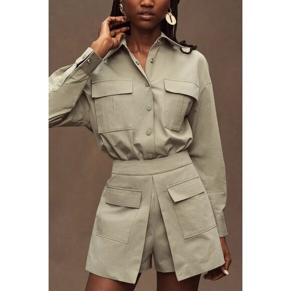 Mare Mare Long-Sleeve Utility Romper L - Picture 1 of 4